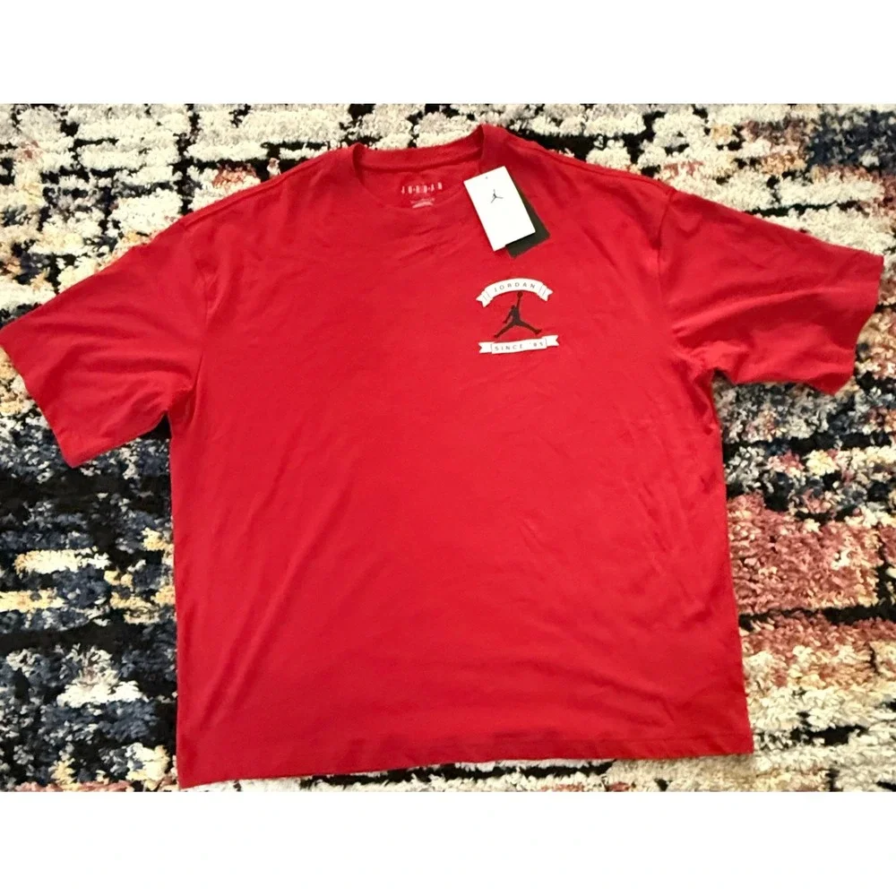 Jordan Mens Red Others Make It Happen Graphic T-Shirt Large New NWT